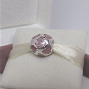 Pandora Love You Pink Enamel Hearts Charm